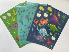 6 Sheets Dinosaur Discovery Stickers Party Favors Crafts Scrapbook Dino Bones