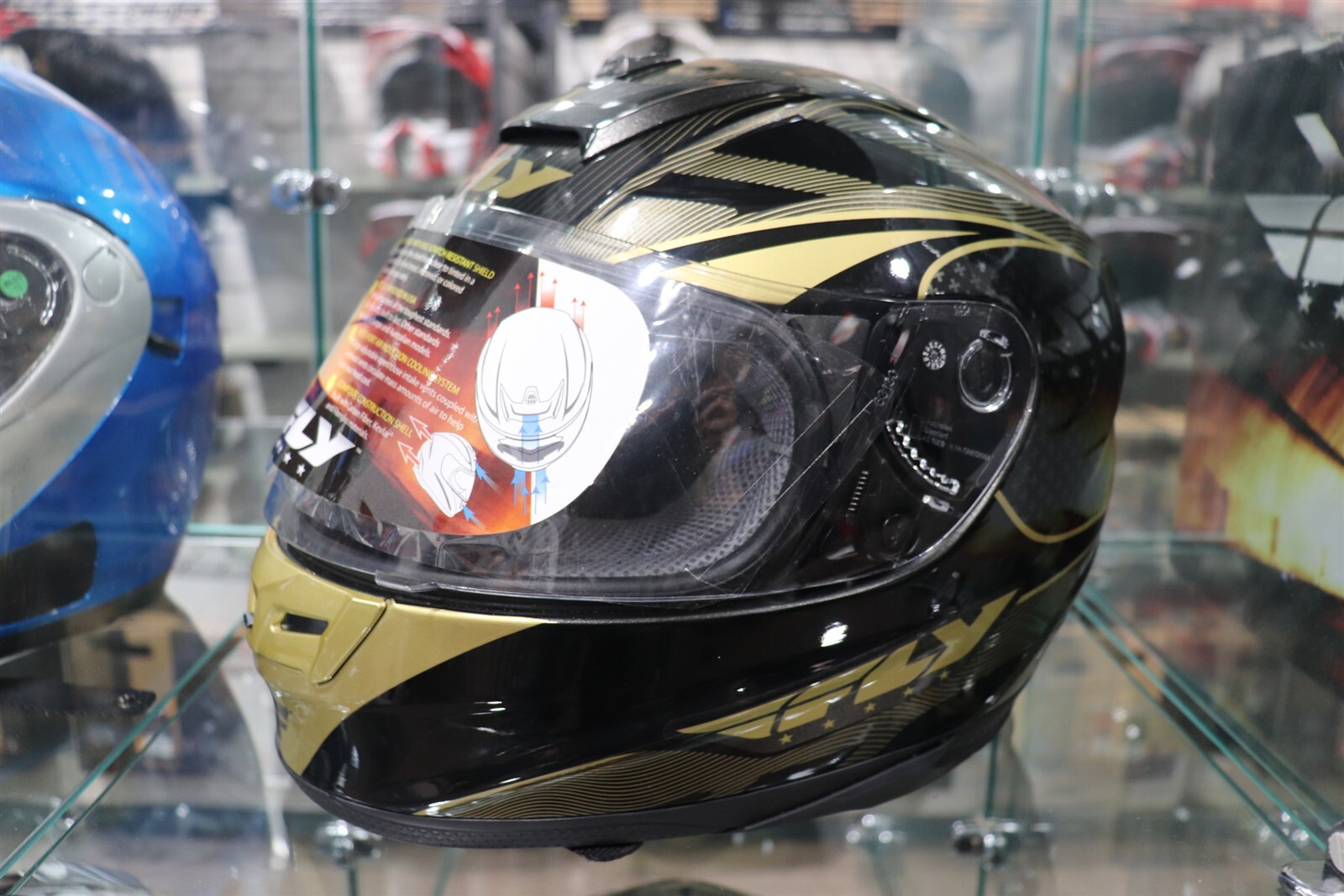 Fly Paradigm Motorcycle Helmet Full Face BLACK/GOLD eBay