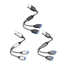 USB Splitter USB Male to 2 Female Cord Productivity with Multiple Port