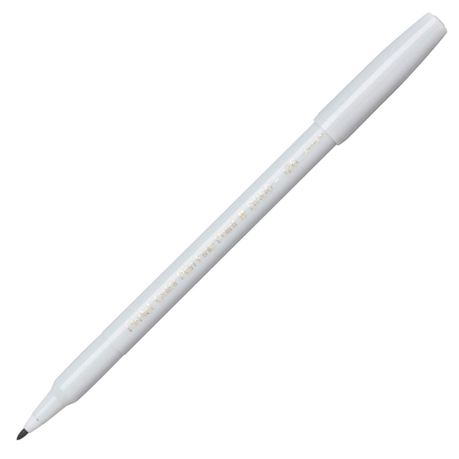 S360-126 Pentel Arts Color Pen Marker, Fine Point, Silver Gray Ink, Pack of 1
