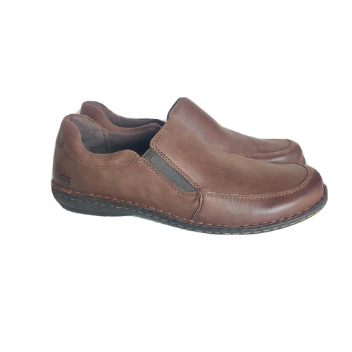 Loafers Mocs Brown Leather Shoes Size 