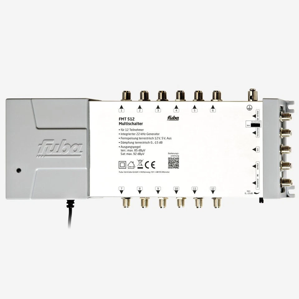 Fuba FMT 512 SAT Multischalter 12 Teilnehmer - Energiesparnetzteil - HDTV/4K/8K - Bild 2 von 4