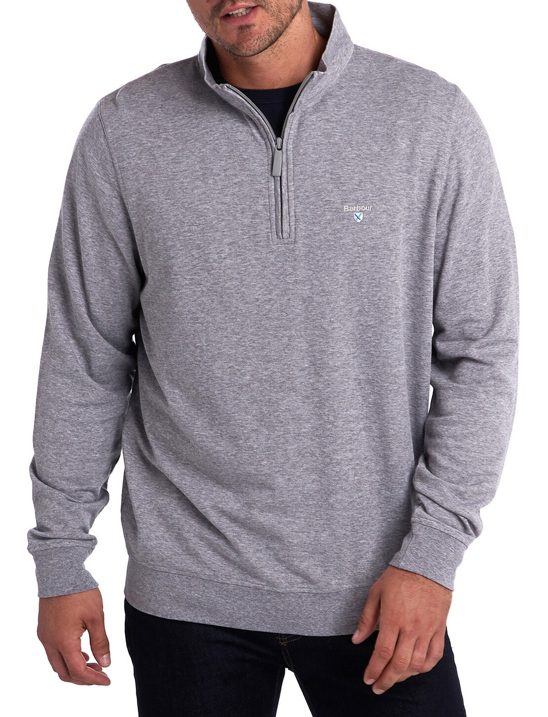 Barbour Batten Quarter-Zip Sweater - Gray