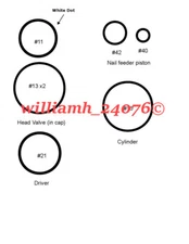 Aftermarket O-ring Kit for Bostitch RN45-B Coil Roofing Nailer RN45B