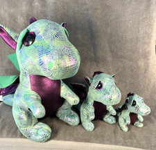 TY BEANIE BOOS - JUMBO 2017 CINDER the DRAGON 18"  + 10" and 6" PLUSH