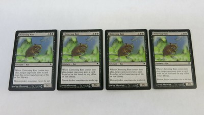 4x CHITTERING RATS DARKSTEEL COMMON MTG Magic Gathering PLAYSET NM ...