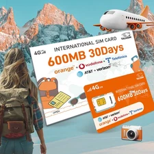 TALKSIM 4G LTE Global Data SIM - 600MB 30 Days 51-Country Coverage