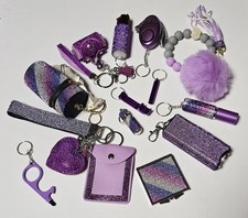 18 Piece Rhinestone Safety Key Chain Set 13 Choices Available