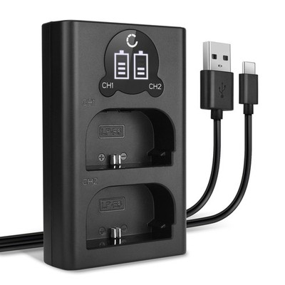 USB Dual Ladegerät für Canon EOS 5D Mark IV EOS 6D Doppelladegerät Ladekabel