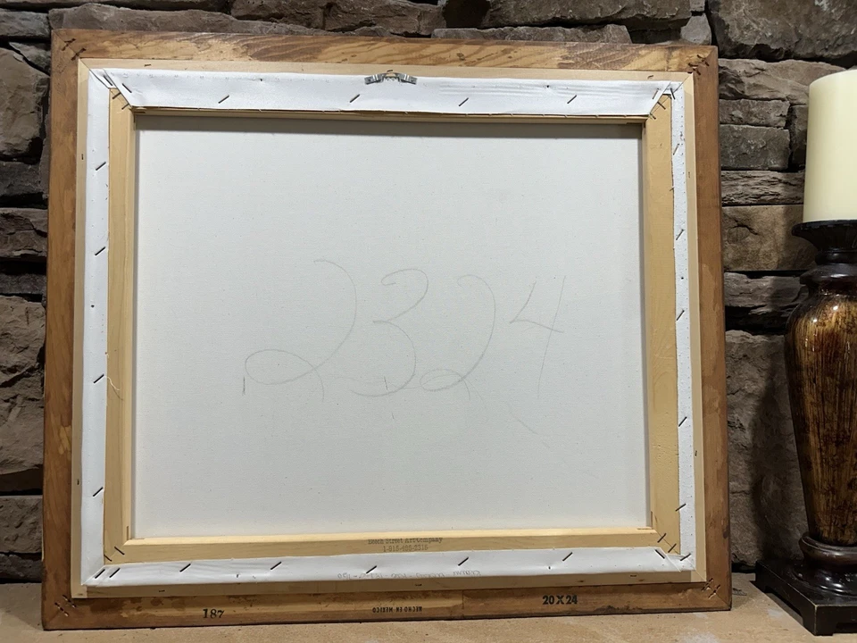 Serigrafía enmarcada H. Hargrove pintura al óleo sobre lienzo 72/1500 primer chequeo veterinario Foto 3 de 4