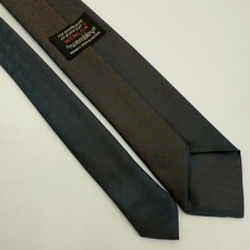 Wembley Wemlon Vintage Mens Tie Brown Blue Paisley Suit Necktie