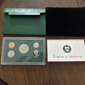 1997 Clad Proof Set U.S. Mint Original Government Packaging OGP COA