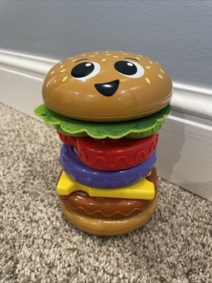 LeapFrog 4-in-1 Learning Hamburger Stacker Colors Shapes Toddlers Kids Toy, EUC