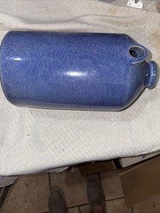 Antique Stoneware Foot Warmer - Blue Unbranded
