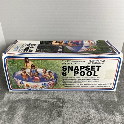 Vintage 90s Intex Wet Set POOL 6  x 15   Snap Set Ready To Fill New Open Box