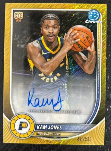 2025 Bowman Basketball Gold Shimmer Refractor Kam Jones #BCA-KO
