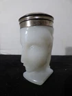 Antique Vintage Victorian Milk Glass Goddess Lady Head Salt Pepper Sugar Shaker