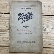 Handbook Of The Austin Seven Number 715B 1931
