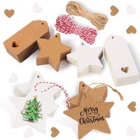 GeschenkanhäNger Weihnachten Stern Kraftpapier DIY Etiketten 100 StüCk Schnur