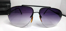 Vintage Classic Iconic Aviator Faded Purple Lenses Sunglasses and Case