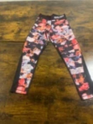 Nike Pro Girls' Hyper Crimson/Black Floral Printed Tights (AQ6243-809) Size Larg