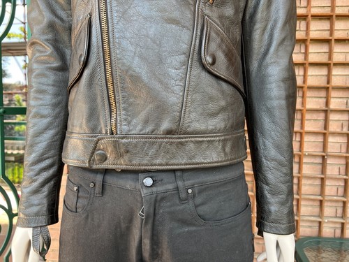 MATCHLESS ex BELSTAFF Motorcycle Leather Jacket WILD ONE PM Antique Black L - Picture 12 of 23