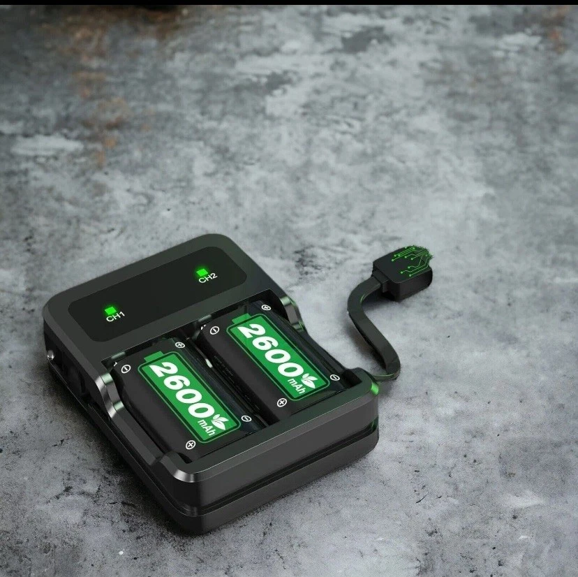 Mando Xbox Batería 2x2600mAh Baterías Recargables X-Box One X S Elite Foto 3 de 4