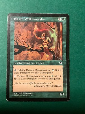 MTG | Elf des Wolkenwaldes | Kreatur | schwarzer Rand | Magic: The Gathering