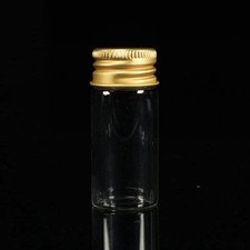 10ml &mdash; Clear Vial &mdash;  Gold Screw Cap