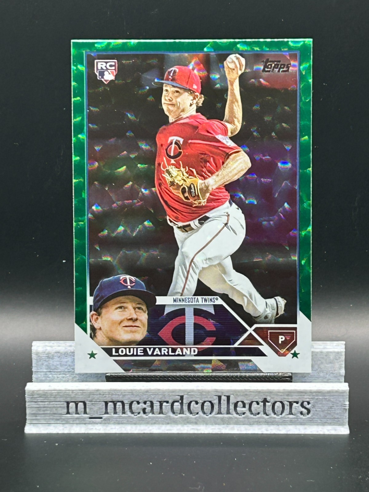 Louie Varland RC 2023 Topps Series 2 #441 Green Foil /499 Minnesota Twins