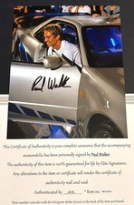 Paul Walker Signed 8x10 Photo Autograph, With COA Letter Fast And The Furious