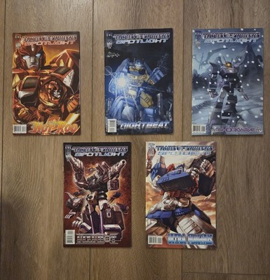 TRANSFORMERS SPOTLIGHT HOT ROD NIGHTBEAT SHOCKWAVE SIXSHOT ULTRA MAGNUS IDW 2007