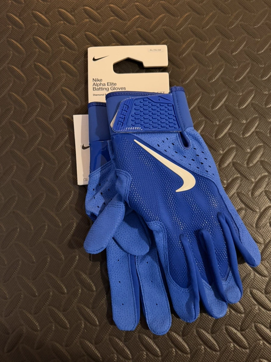 Guantes de béisbol Nike Alpha Elite de bateo para hombre azul real FD7868-434 TALLA XL