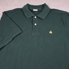 Brooks Brothers 1818 Polo Shirt Mens XL Green Original Fit Golf Performance Logo