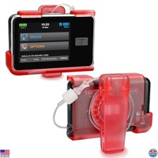 Insulin Pump Case with 360  Rotating Clip, Flexible  Comfortable Holder, Red