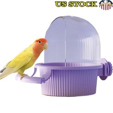 No Mess Bird Feeder Parakeets Easy Install Dual Function Leakproof Water Seed US