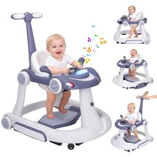 5-in-1 Baby Walker Height Adjustable w/ Music Light  Wheels for Boys Girls