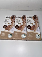 Lot Of 3 - Nad'S Eco Wax Strip Kit 24CT- Women Body, Face & Bikini Waxing Vegan