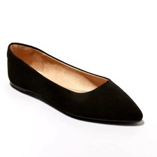 Women's Corinna Ballet Flats Memory Foam Insole - a New Day Black 10: Slip-on