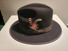 Capas Design 100% Wool Men’s Fedora Hat USA Size Medium Brown