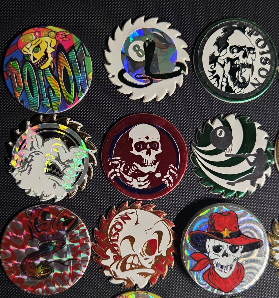90s Vintage Pog And Slammer Lot #4 Poison, 8 Ball | eBay