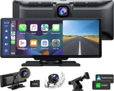 9.26" Wireless Carplay And Android Auto With 2.5k Dash Cam 1080p Backup Camera P