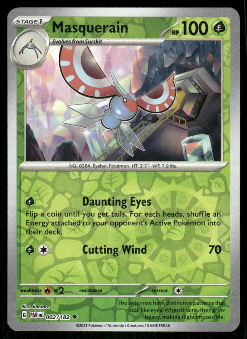 Masquerain 002/182 - Paradox Rift - Reverse Holo Uncommon NM