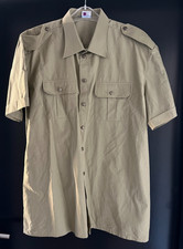Men's shirt short sleeve beige size 46 by E. Pecci