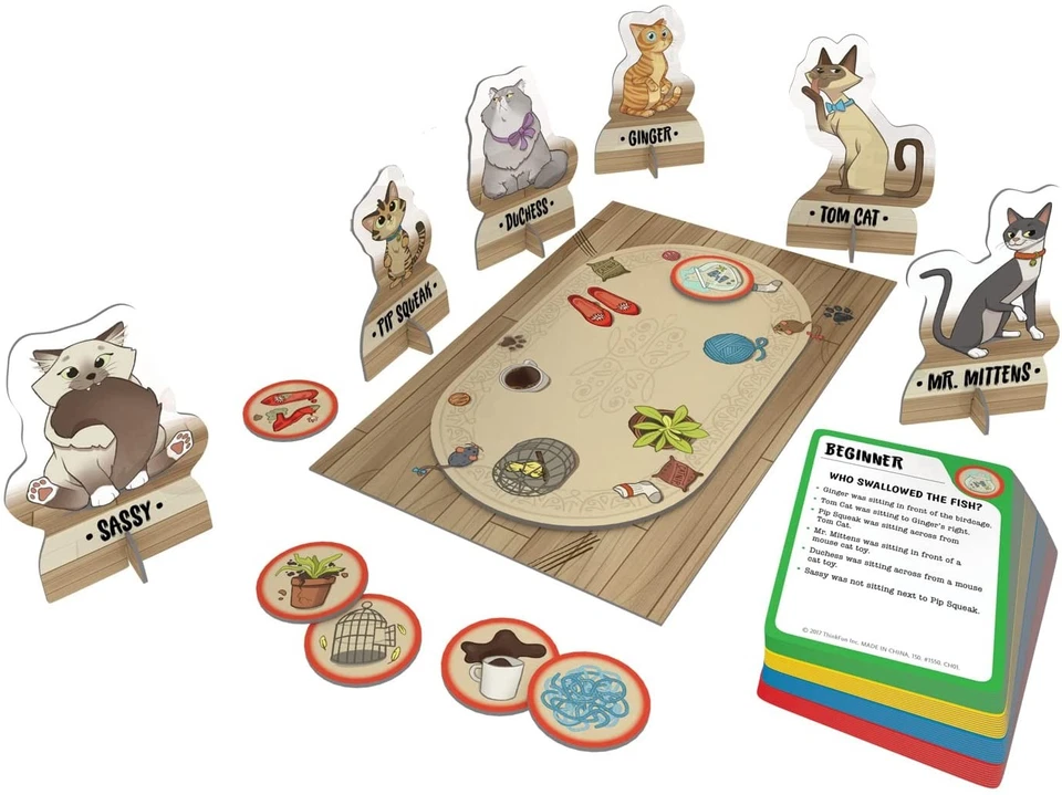 Thinkfun Cat Crimes Who’s to Blame Logic Challenge Game for Kids Age 8 Years Up - Image 4 of 4