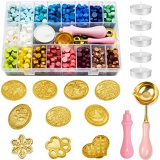 Wax Seal Stamp Kit 917Pcs 18 Colors Sealing Envelope Wedding Invitation