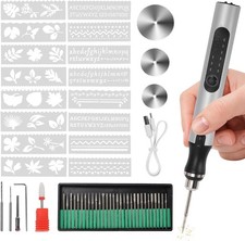 Electric Engraving Pen with 37 Bits, USB Rechargeable Cordless Electric Engraver