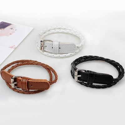 LEDER ARMBAND MODE RUND VERSTELLBAR KUNST SEIL FARBE VERSCHLUSS ns