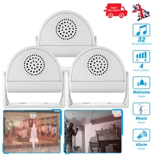 3PCS Portable Motion Sensor Alarm And Entrance Alert Chime With 90dB Siren Sound