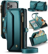 PU Leather Flip Wallet Case w/ RFID Blocking For iPhone 17 Pro Max/17 Air/17 Pro